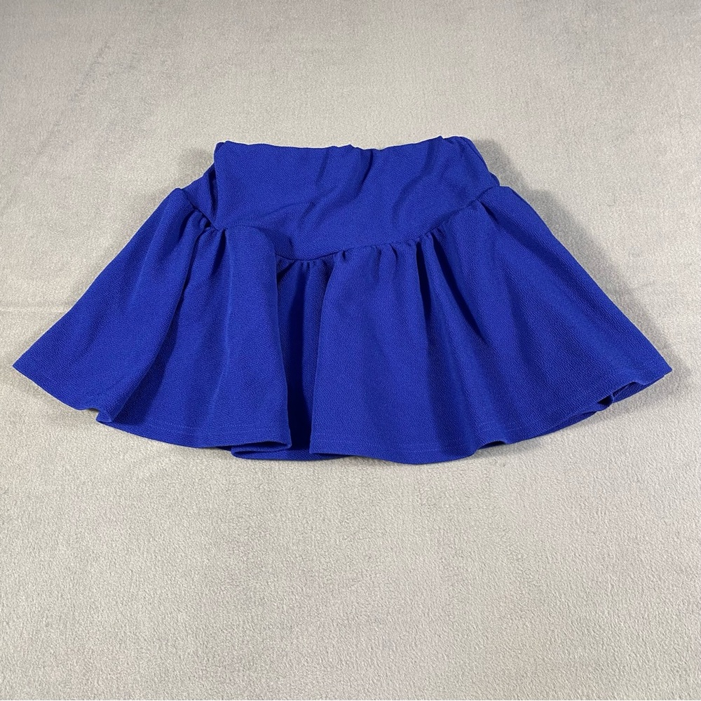 Petite Women’s Royal Blue Wave Mini Skirt, size XSP
